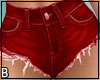 Shorts Red Frayed