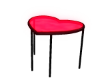 Heart End Table Red