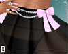 Black Pink Bow Skirt