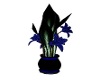 blue flowers pot