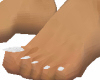 White matching toenails