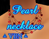 Pearl necklace red