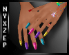 Rainbow Nails Dainty