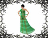 green roman dress