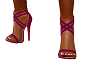 purple strap heels