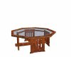 octagonal wood table
