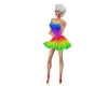 Rainbow Tiara Mini Dress