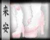 Kawaii Pink+White Boots