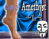 Silver Anklet*Amethyst*L