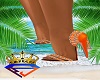 Jeweled  Pumps Orange
