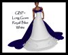 GBF~Long Gown Blue & Wht