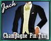 Champahne Pin Tux Tails