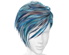 hair white and blue