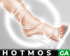Wrap Me Heels White