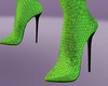 Green Snake skin boots