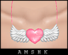 [A] Angel necklace pink