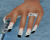 Blk.Wht.Glam Curve Nails