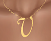 "V" Letter Necklace F
