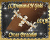 (L)DIAMOND N GOLD CROSS