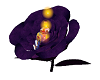purple flower chair
