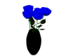 blue flower with vase