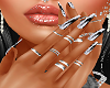 WHITE ORNAMENTED NAILS
