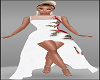 White Party Dress Red F