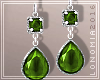 Green Bedazzled Earrings
