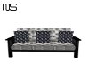 silver/black couch