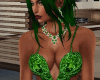 ! Green Sexy Gem Dress
