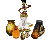 6 Egyptian Vases