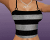 MrsJ Black/Grey Stripes