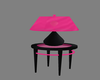 pink & blk end table