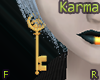 Right Gold Key Earring