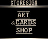 Tease's Art & Cards Sign