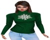 Snowflake sweater green