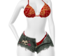red kini shorts