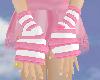 pink/white arm warmers