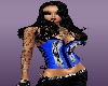 Blue Skull & Ace Corset