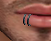 Black lip hoops