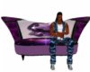 purple fanback chair