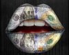 Money Lips Canvas