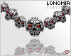 Ruby Skulls Necklace
