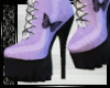 Butterfly boots purple