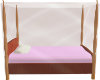 Pink Satin Veiled Bed