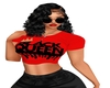 Red Black Queen Tee