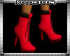 Neon Red Boots