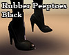 Rubber Peeptoes Black