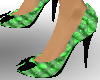 *T* Green bow heels