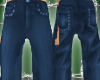 dark blue studded jeans